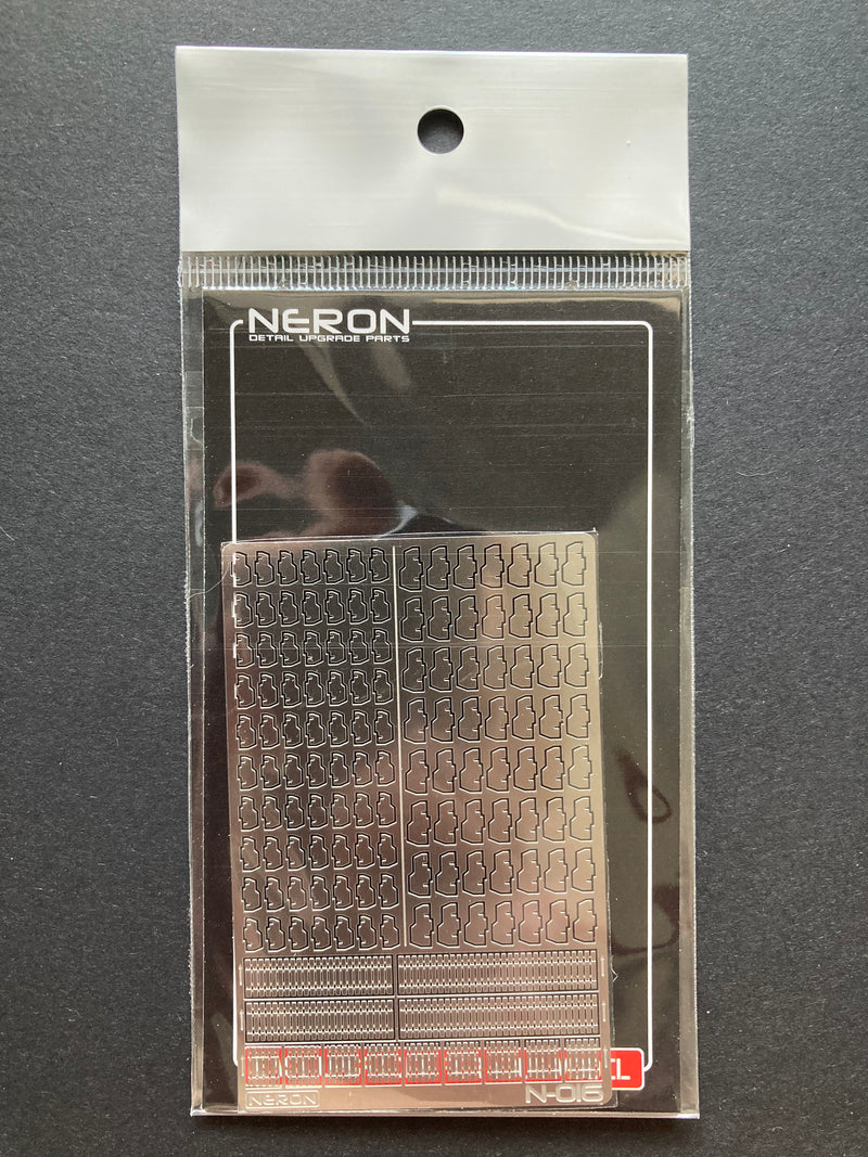 Neron Photo-Etched Detail-Up Parts: Heat Sinks A - 細節升級蝕刻片 ~ 散熱器A款 N-016