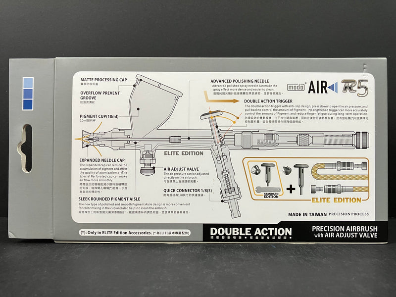 Modo Air R5 Riflin 0.5 Double Action Airbrush 噴筆 - Elite Edition [豪華版]