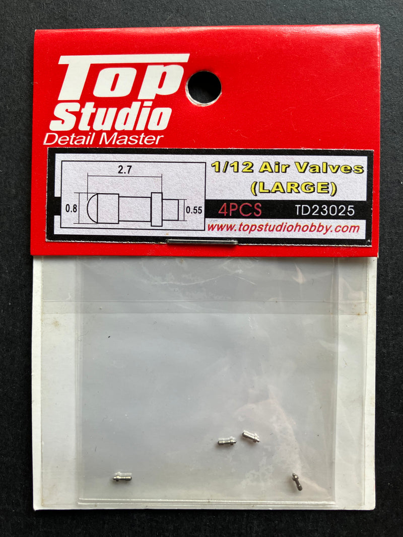 Top Studio Detail Master - 1/12 Scale Air Valves (Large) 4 pcs. (TD23025)