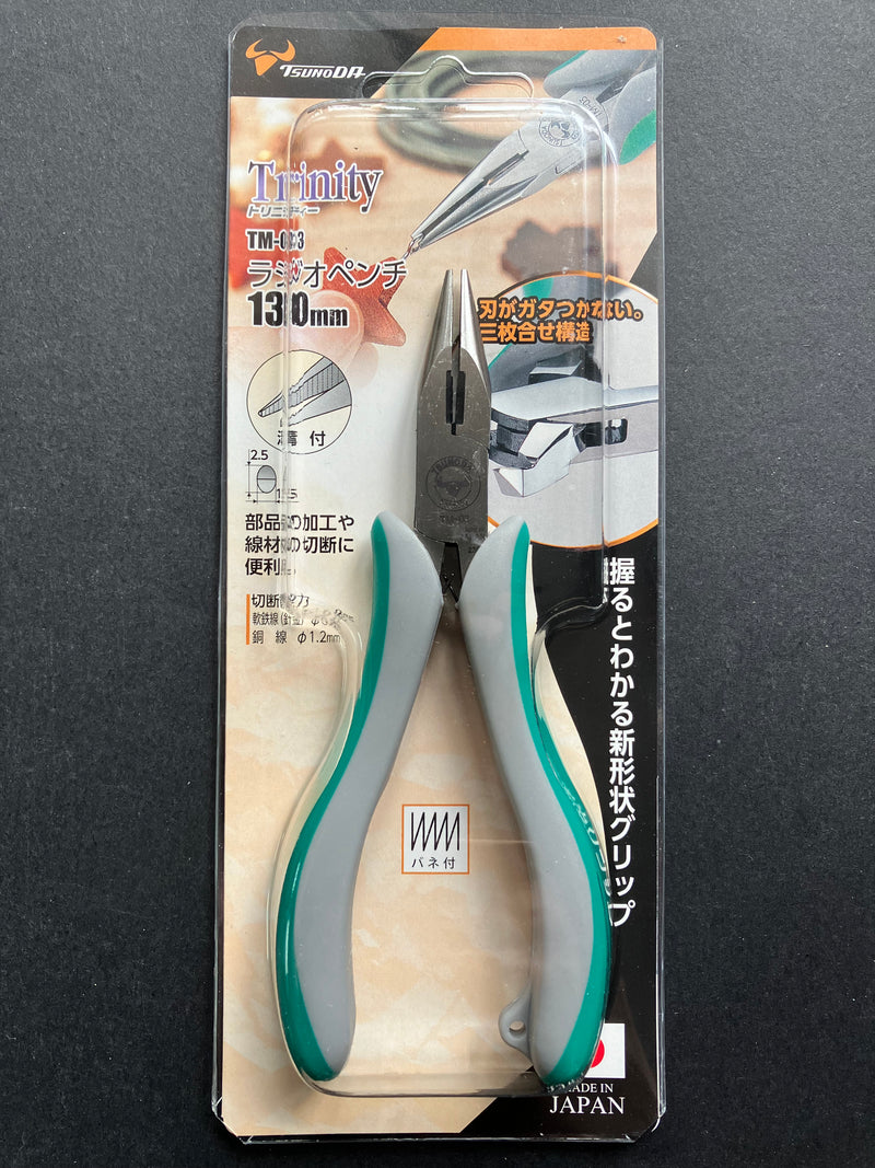 Trinity Series Long Nose Pliers (Hold, Cut, Turn & Bend) 130 mm TM-03