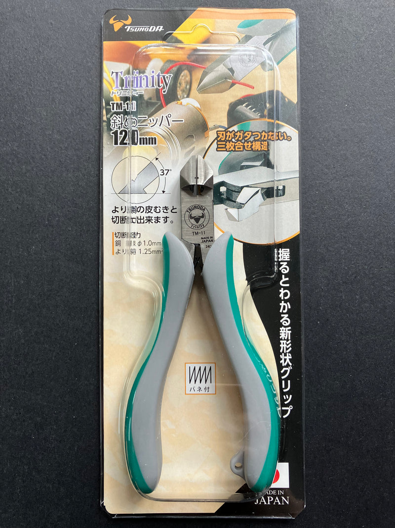 Trinity Series Diagonal Cutting Pliers (Round Semi Flush Cut, Strip) 120 mm TM-11