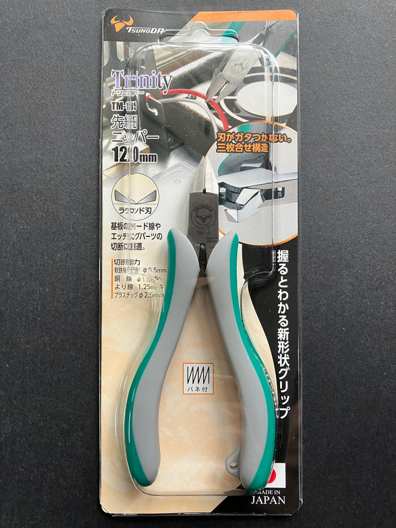 Trinity Series Diagonal Cutting Pliers Slender-Type (Round Semi Flush Cut) 120 mm TM-15