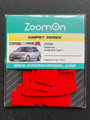 1/24 Scale Kit: Honda Civic Type R EK9 Floor Mat & Parcel Shelf Set - Type R Red ZC006