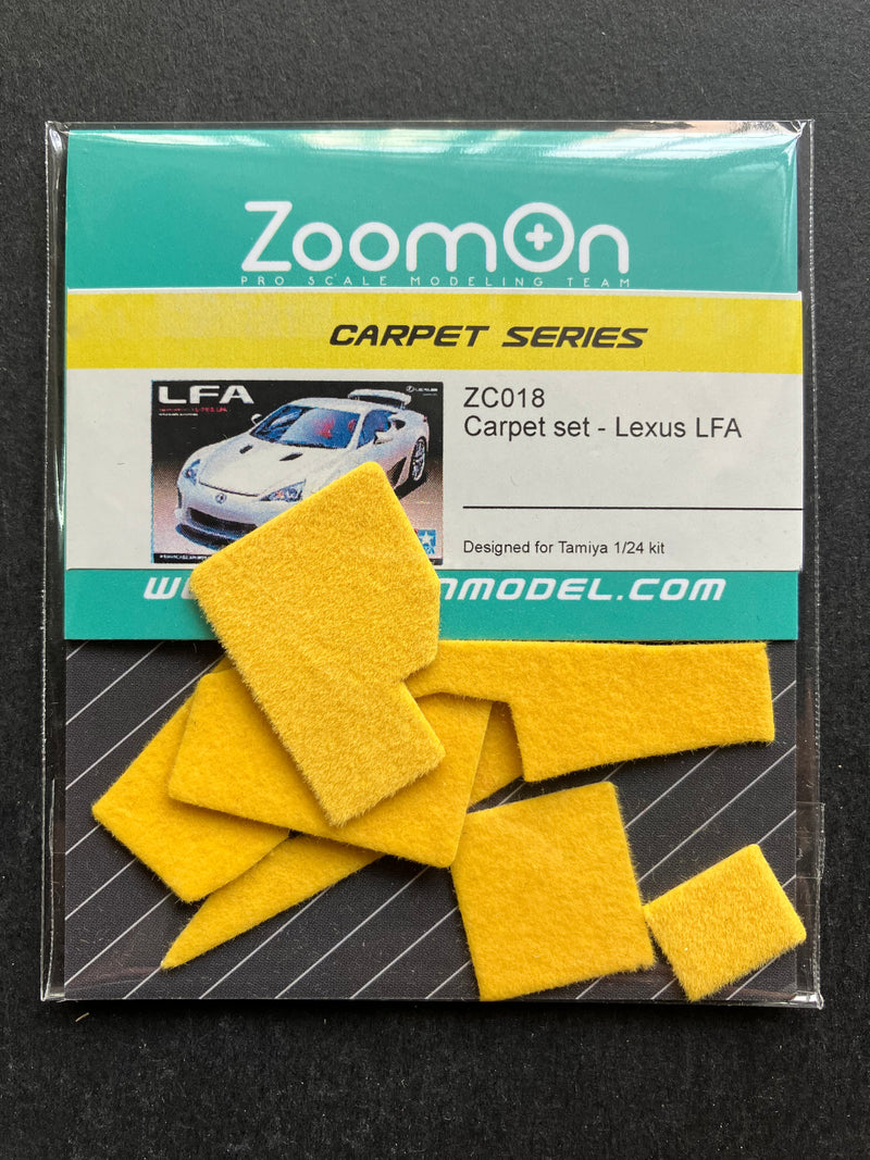 1/24 Scale Kit: Lexus LFA LFA10 Floor Mat Set - Mellow Yellow ZC018