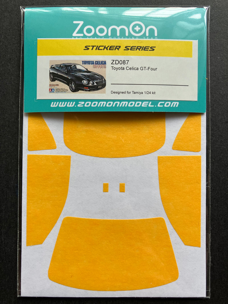 1/24 Scale Kit: Toyota Celica GT-Four ST205 Window frame & lights masking stickers Set ZD087