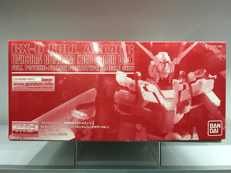 MG 1/100 RX-0 Full Armor Unicorn Gundam [Red Color Version] Full Psycho-Frame Prototype Mobile Suit