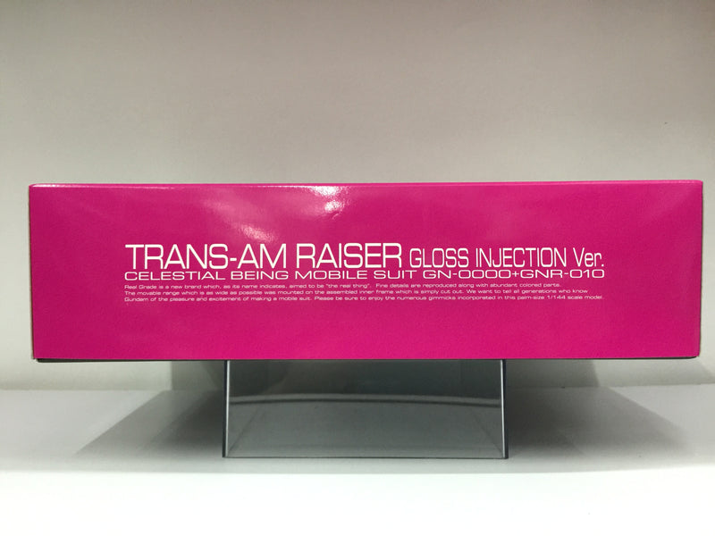 RG 1/144 Trans-Am Raiser Gloss Injection Version Celestial Being Mobile Suit GN-0000+GNR-010