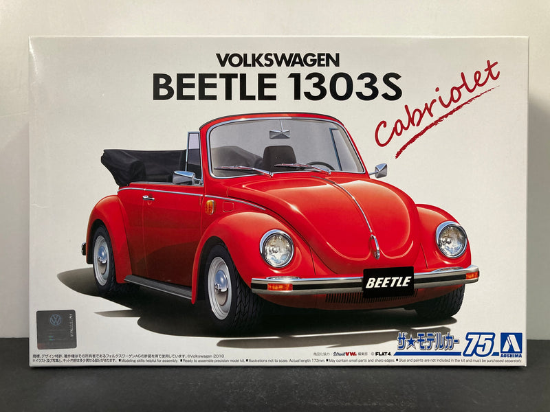 Model Car Series No. 75 Volkswagen Beetle 1303S Cabriolet 15ADK Year 1975 Version