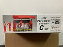 Garage & Tools Series No. 25 1/20 Scale Pit Crew [Pitwall & Stand] C Set