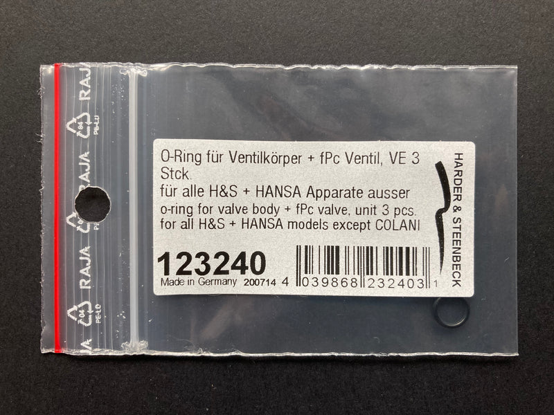 Harder & Steenbeck O-Ring for Valve Body + fPc Valve, Unit 3 pcs. 123240