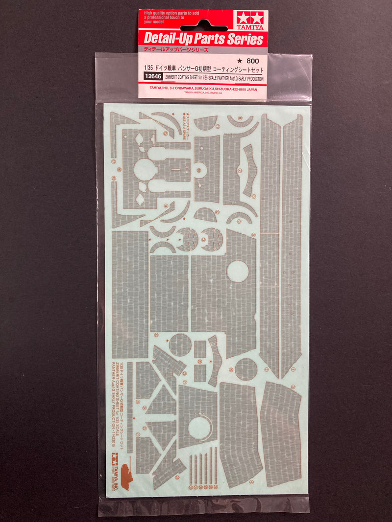 [12646] Zimmerit Coating Sheet for 1/35 Scale Panther Ausf.G Early Production