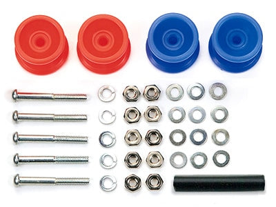 [15457] Low Friction Plastic Double Rollers (Red & Blue / 13-12 mm)