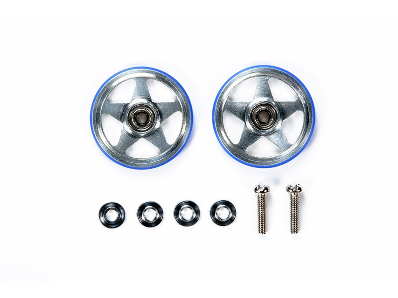 [15461] 19 mm Aluminum Rollers (5 Spokes) with Plastic Rings