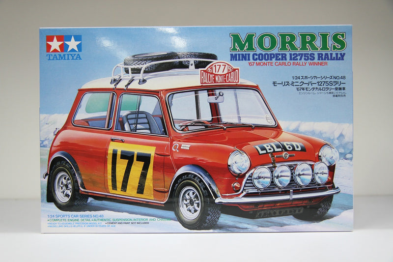 Tamiya No. 048 Morris Mini Cooper 1275 S Rally ~ Year 1967 Monte-Carlo Rally Winner Version