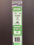 35 cm Opaque White Polystyrene Half Round Strips 聚苯乙烯半圓條