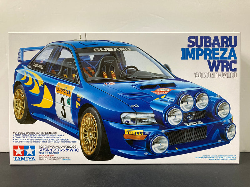 Tamiya No. 199 Subaru Impreza WRC GC8 ~ Year 1998 Monte-Carlo Rally Version