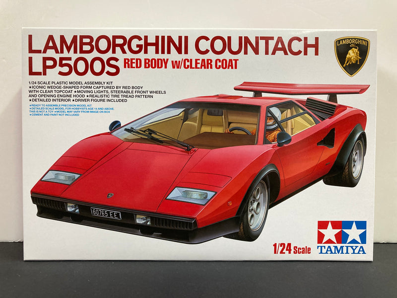Tamiya No. 419 Lamborghini Countach LP500 S - Red Body with Clear Coat