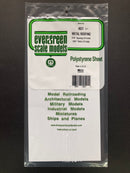 1.0 mm Opaque White Thick Polystyrene Metal Style Roofing Sheets (Standing Seam Roof) 15 cm x 30 cm 聚苯乙烯直立接縫屋面頂板