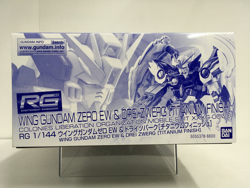 RG 1/144 Wing Gundam Zero EW & Drei Zwerg [Titanium Finish] Colonies Liberation Organization Mobile Suit XXXG-00W0