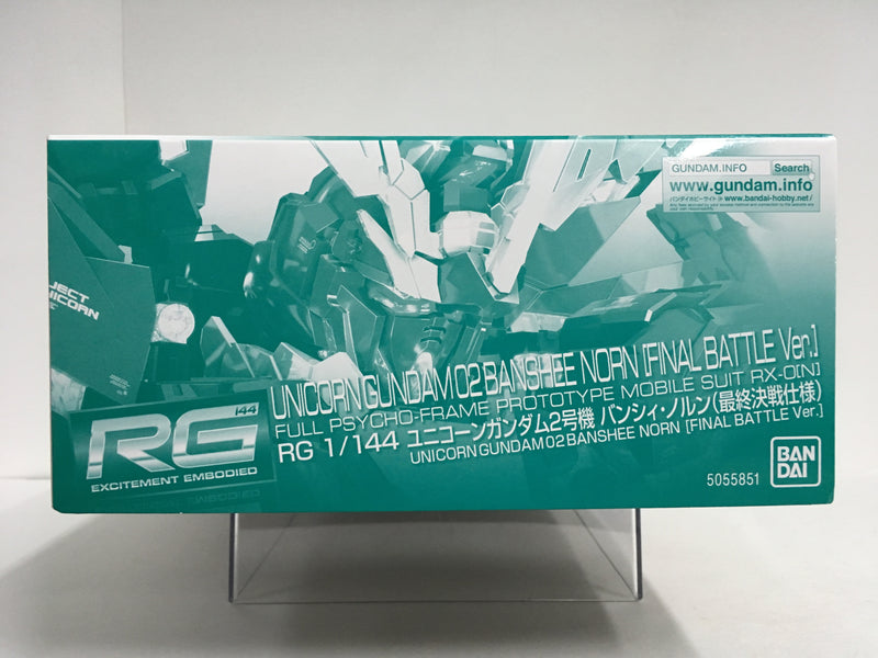 RG 1/144 Unicorn Gundam 02 Banshee Norn Final Battle Version Full Psycho-Frame Prototype Mobile Suit RX-0 [N]