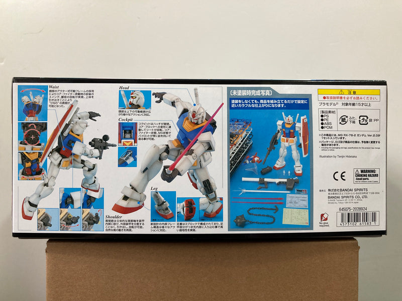 MG 1/100 RX-78-2 Gundam Version 2.0 E.F.S.F. Prototype Close-Combat Mobile Suit