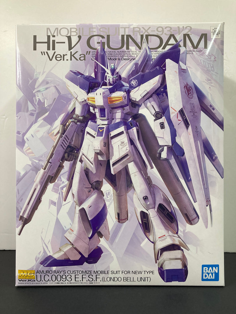 MG 1/100 Mobile Suit RX-93-V2 Hi-V Gundam Amuro Ray's Customize Mobile Suit for Newtype Version Ka