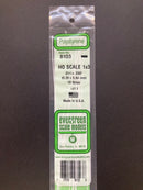 35 cm Opaque White Scale Strip Polystyrene HO Scale 3.5 mm = 1'0 (1:87 火車模型比例) 聚苯乙烯條