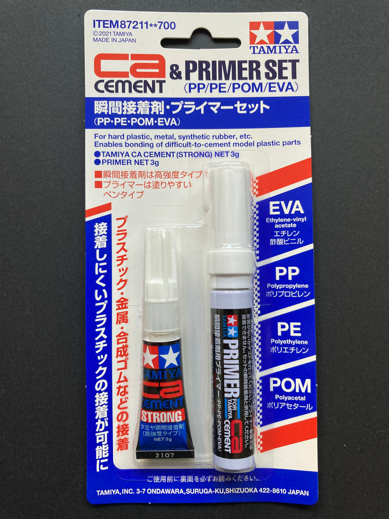 CA Cement & Primer Set (PP/PE/POM/EVA) 強力瞬間膠及底劑套裝組