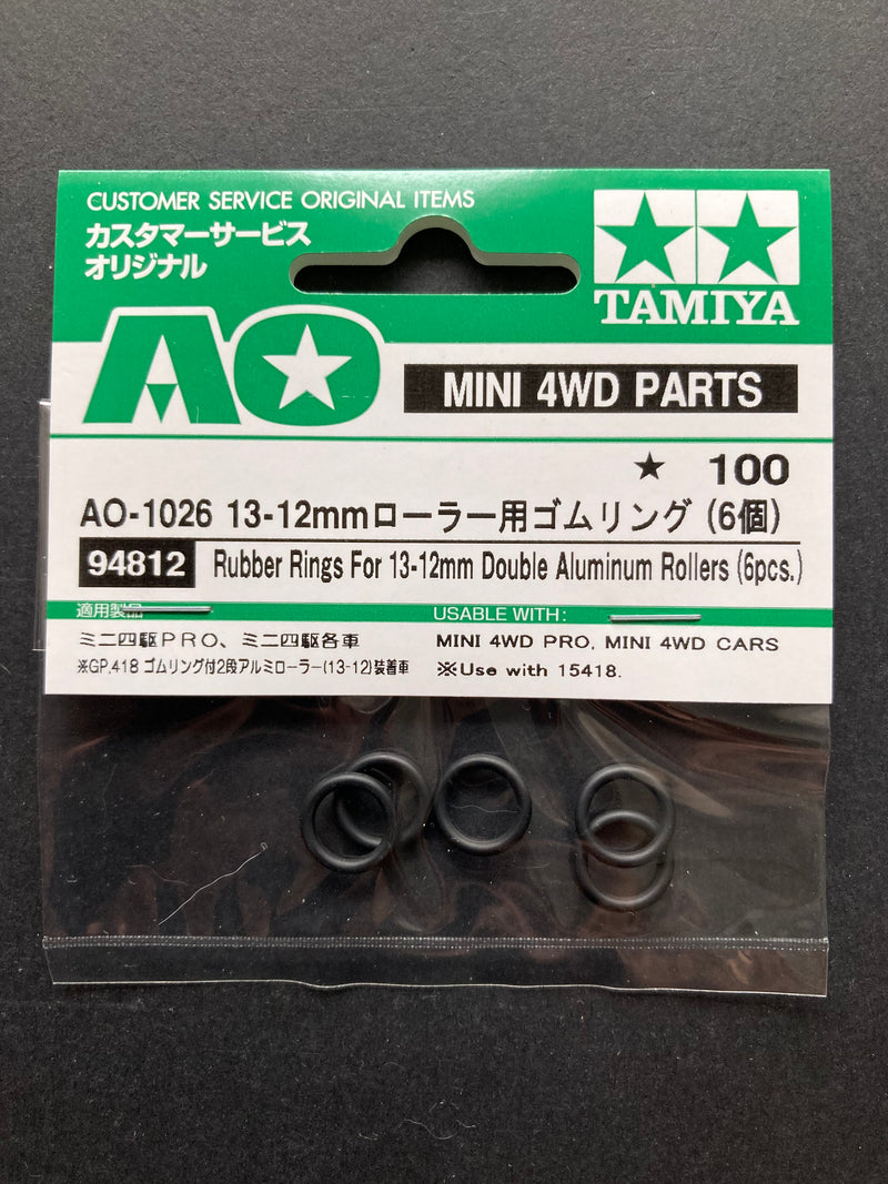 AO-1026 Rubber Rings for 13-12 mm Double Aluminium Rollers (6 pcs.) [94812]