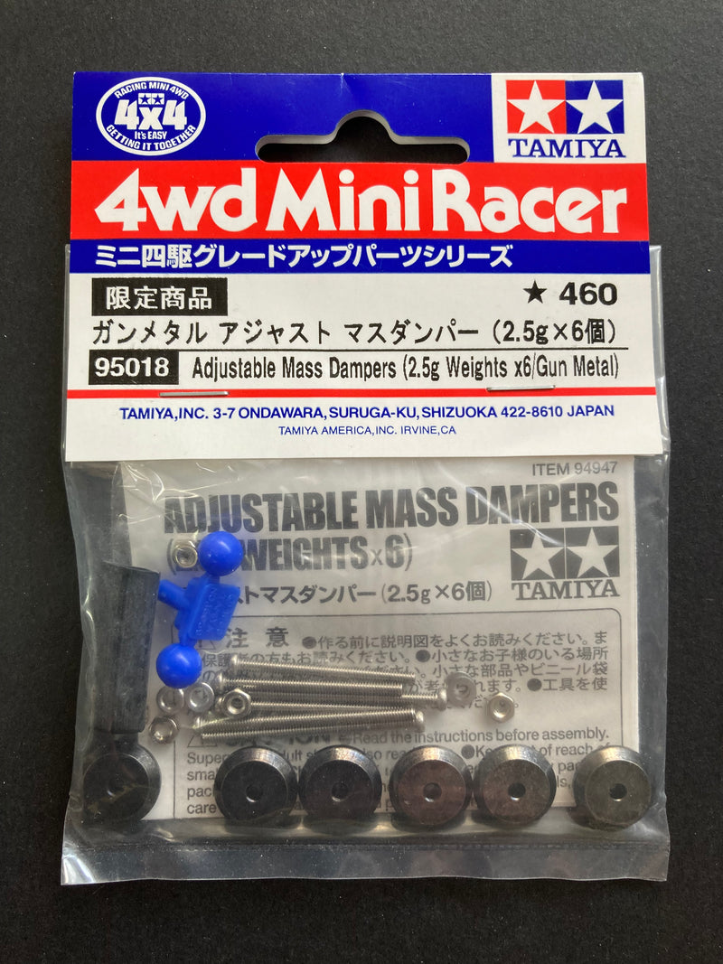 [95018] Adjustable Mass Dampers (2.5 Weights x 6/Gun Metal)
