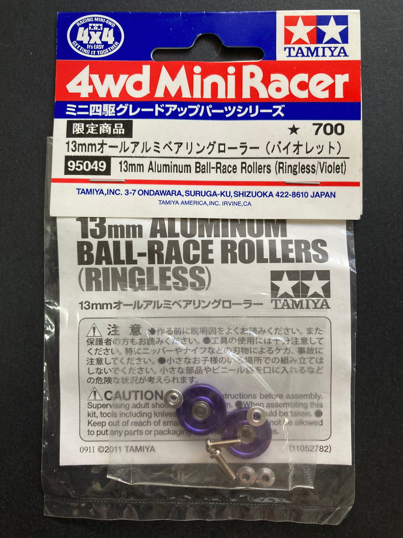 [95049] 13 mm Aluminum Ball-Race Rollers (Ringless/Violet)