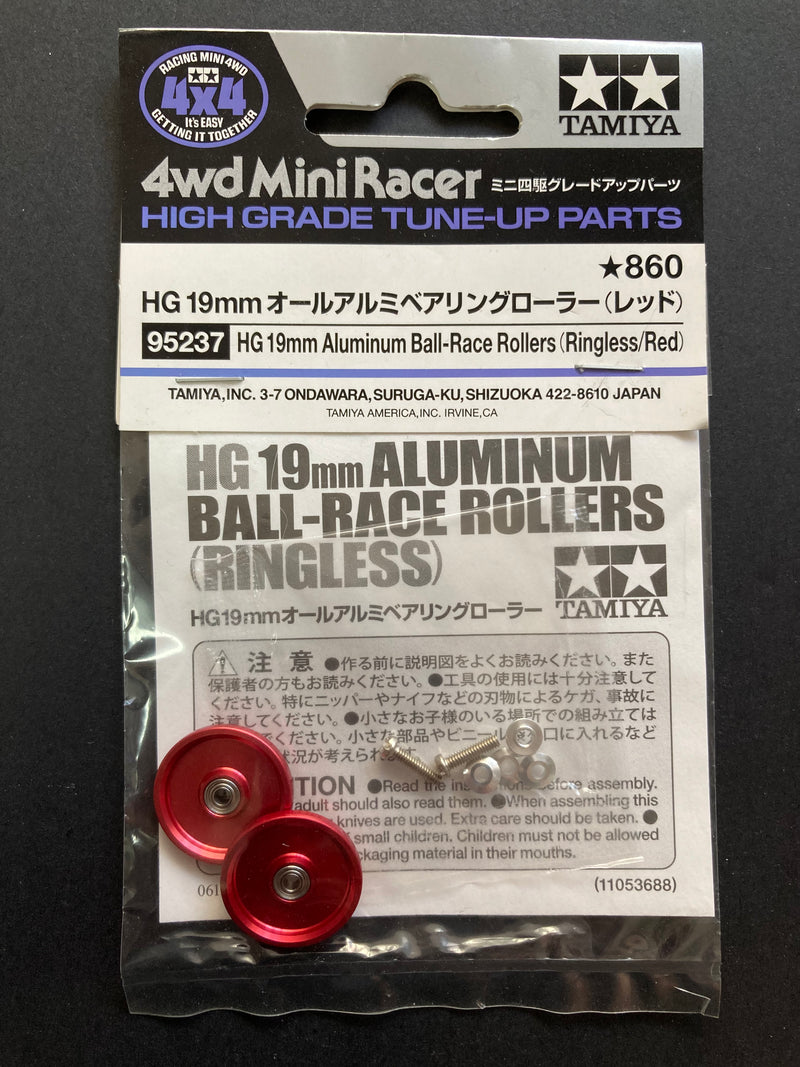 [95237] HG 19 mm Aluminum Ball-Race Rollers (Ringless/Red)