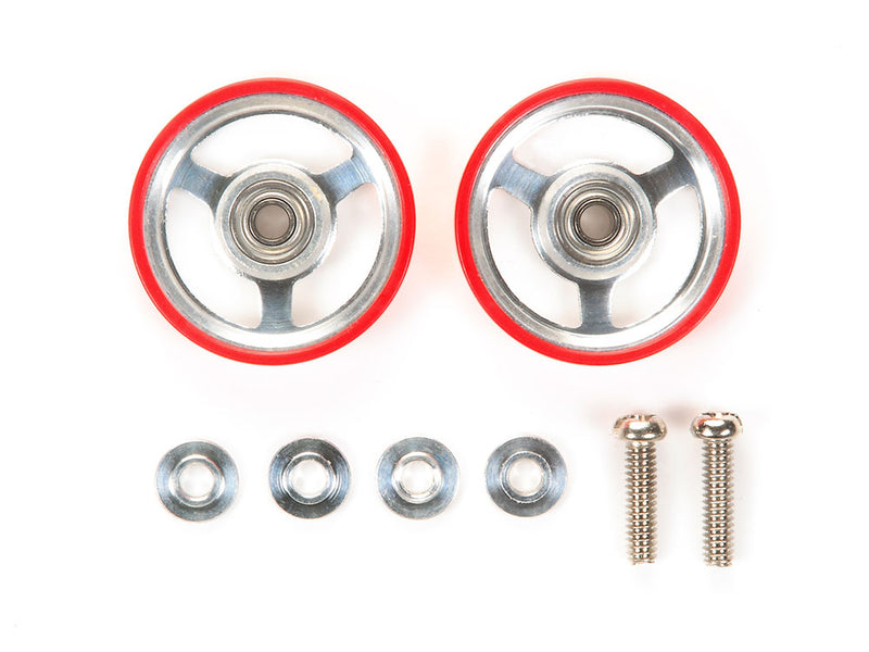 [95347] 17 mm Aluminium Rollers w/Plastic Rings (Red)