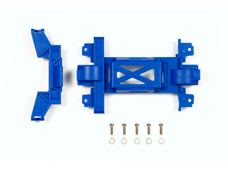 [95392] Reinforced Gear Cover for MS Chassis (Blue) Mini 4WD Station