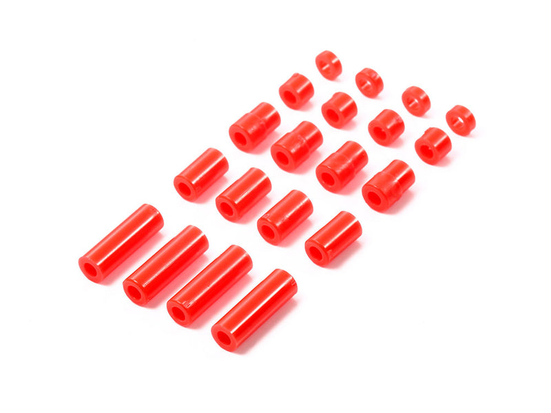 [95400] Lightweight Plastic Spacer Set (12/6.7/6/3/1.5 mm) (Red)