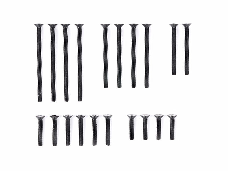 [95415] Stainless Steel Countersunk Screw Set (10/12/20/25/30 mm, Black)