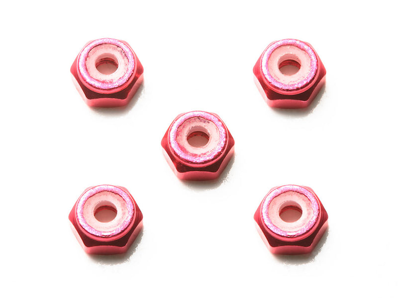 [95426] 2 mm Aluminum Lock Nut (Pink, 5 pcs.)