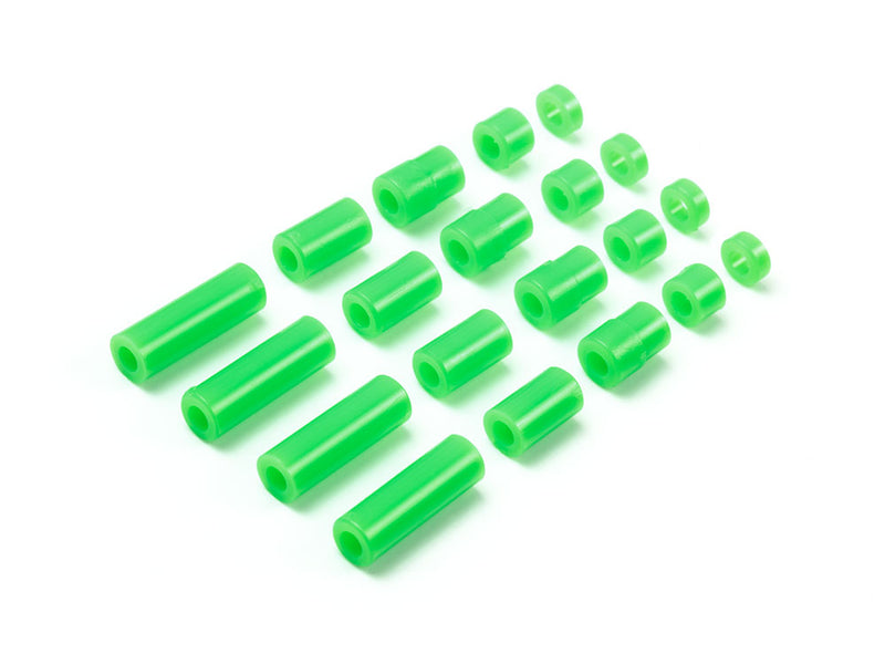 [95443] Lightweight Plastic Spacer Set (12/6.7/6/3/1.5 mm) (Fluorescent Green)