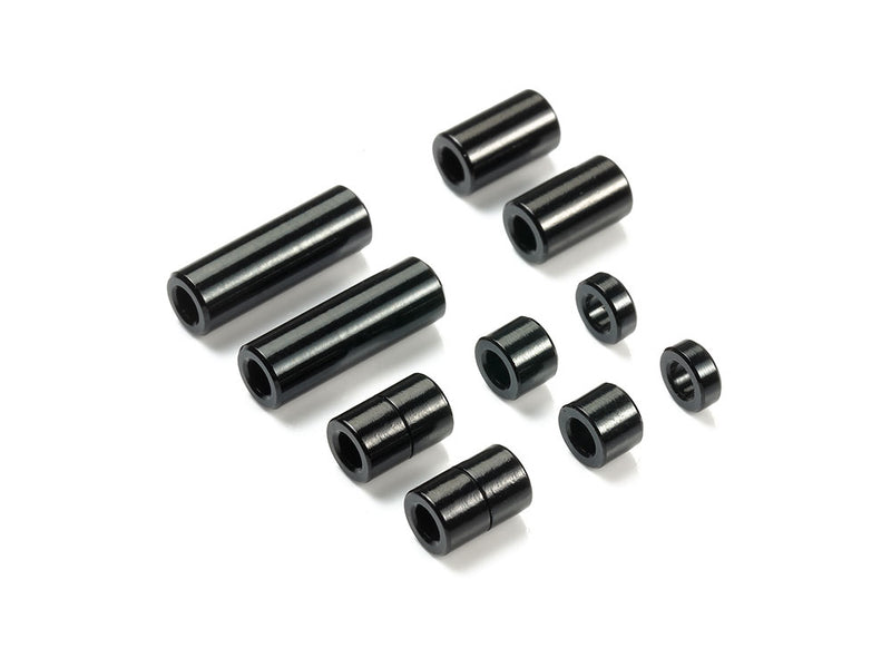 [95481] Aluminum Spacer Set (12/6.7/6/3/1.5 mm, 2 pcs. each) (Black)