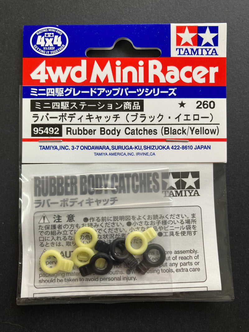 [95492] Rubber Body Catches (Black/Yellow) Mini 4WD Station