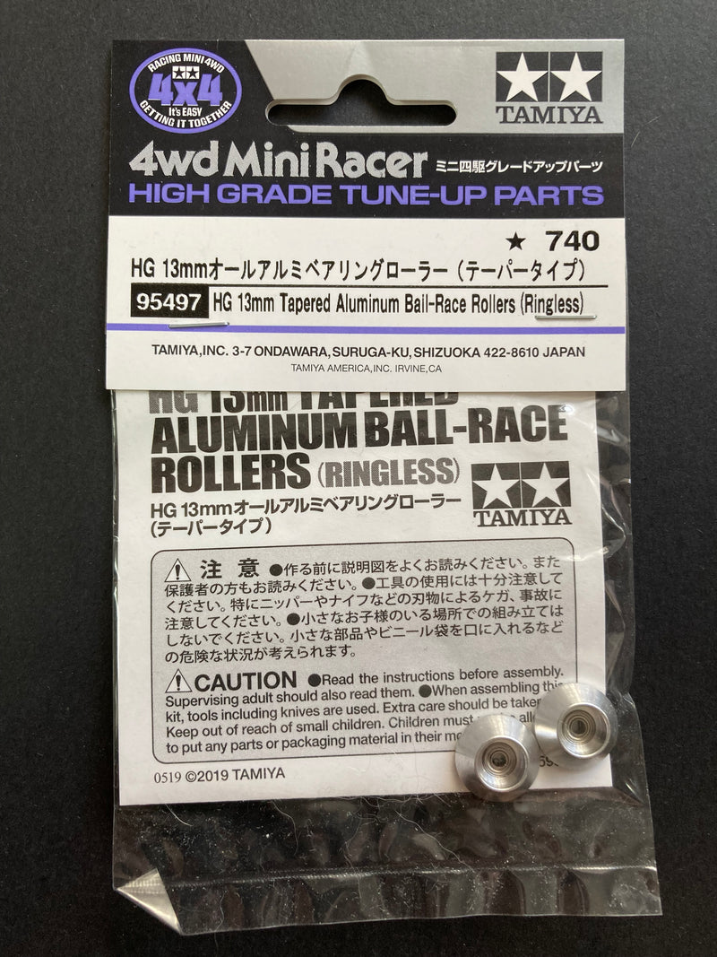 [95497] HG 13 mm Tapered Aluminum Ball-Race Rollers (Ringless)