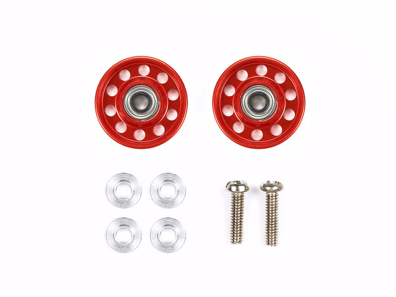[95549] Lightweight 13 mm Aluminium Ball-Race Rollers (Ringless / Red)