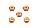 [95556] 2 mm Aluminum Lock Nut (Orange, 5 pcs.)