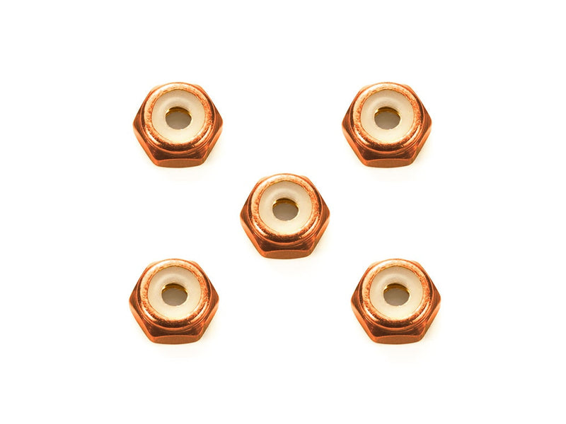 [95556] 2 mm Aluminum Lock Nut (Orange, 5 pcs.)