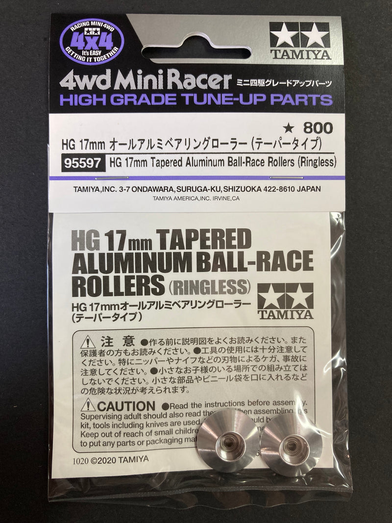 [95597] HG 17 mm Tapered Aluminium Ball-Race Rollers (Ringless)