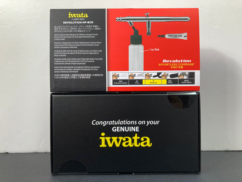 Iwata REVOLUTION Siphon Feed Dual Action Airbrush with Hose HP-BCR