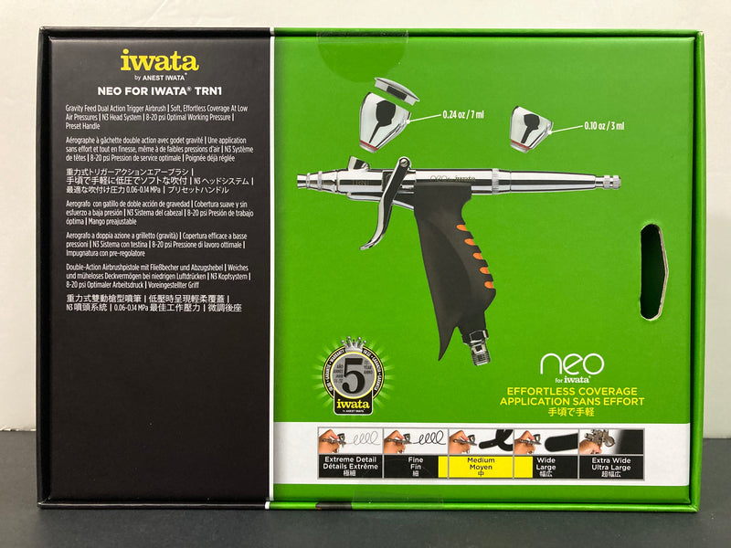 Neo for Iwata TRN1 Gravity Feed 0.35 mm Dual Action Trigger Airbrush TR-N1