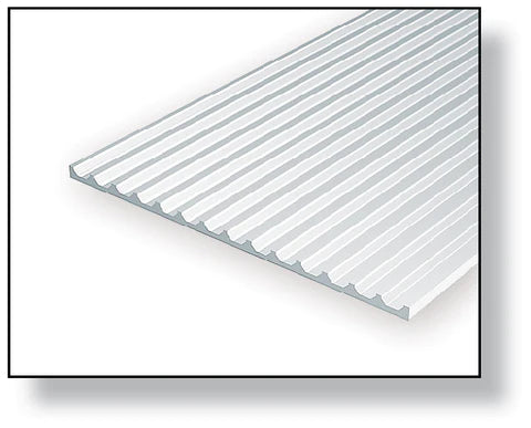 1.0 mm Opaque White Thick Polystyrene Board & Batten Siding Sheets 15 cm x 30 cm