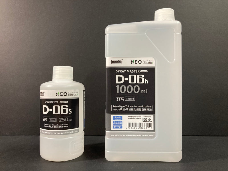D Series - Retarder Type Lacquer Thinner D-06 Neo 模型硝基漆專用強化缓乾型稀釋液