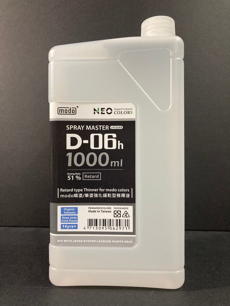 D Series - Retarder Type Lacquer Thinner D-06 Neo 模型硝基漆專用強化缓乾型稀釋液